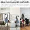 X CLICK Metal Coat Rack for Clothes, Bags, Coats with 12 Hooks with Triangular Base for More Stability 175 x 43 cm (Black)