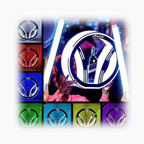 DISHENGZHEN LED Lighted Liquor Bottle Display Shelf VIP Bottle Presenter Chargeable Bottle Service Sparklers 7 Color Lights For Bar/Hotel/Nightcl