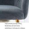Flannel Dining Chairs Set Of 4 Ergonomic Design Kitchen Chairs with Black Metal Legs Dining Chairs (Color : Orange)