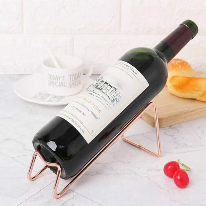 ARFUKA Countertop Wine Rack Tabletop Wine Holder Freestanding Stainless Steel Wine Stand Wine Bottle Holder Perfect Wine Gifts for Wine Lovers Ro