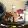 VOLCANOES CLUB 16 Inch Lazy Susan Turntable - Heavy Duty Rotating Swivel Steel Ball Bearings - Flat Base Stand for TV/Computer/Monitor/Arts/Craft