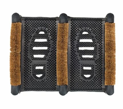 Dandy by William Armes, Hard Wearing Rubber Coir Boot Scraper Mat , Black, 39 x 33