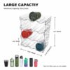 Water Bottle Organizer for Cabinet, 4 Pack Stackable Water Bottle Storage Rack, Cup Tumbler Water Bottle Holder, Kitchen Pantry Organization and