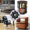 2Pack 10Inch Bar Stool Swivel Plate Heavy Duty, Chair Swivel Base with Solid Ring of Ball Bearings, 600lbs Capacity Replacement Swivel Seat Parts