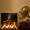 YuanDian Now Playing Vinyl Stand, Light up Now Spinning Record Stand, Wooden Acrylic Holder for Vinyl Album Display Storage, Vinyl Record LED Dis