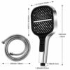 CKABELLY Shower Head, 8 Modes Shower Head High Pressure, Universal Shower Head with Quick Adjustment of The Shower Mode by Pressing The Button fo