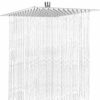 COMLIFE Fixed Shower Head 12Inch Square Rain Fixed Shower Head 304 Stainless Steel High Pressure Rainfall Shower Head with 144 Silicone Jets for