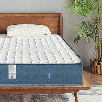 wowttrelax Double Mattress, 8 Inch 4FT6 20.5cm Double Pocket Sprung Memory Foam Mattress with Breathable Fabric, Medium Firm Feel - 9-Zone Orthop