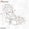 X-Rocker Hermes 2.0 Floor Rocker Audio Gaming Chair for Kids and Juniors, Low Folding Rocking Seat with Stereo Speakers, Faux Leather, For Latest