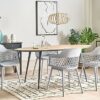 Beliani Set of 2 Dining Chairs Synthetic Material Legs Light Grey Almira