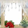 Swpeet 10Pcs Water-Drop Tablecloth Weights with 10Pcs Metal Clip Kit, Crystal Glass Teardrop Prisms Pendant Tablecloth Weights for Picnic Tables