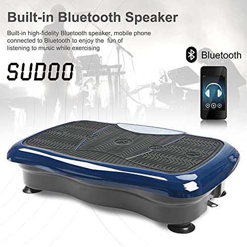 Vibration Plate Exercise Machine Whole Body Workout Vibration Platform w/ Bluetooth Speaker Remote Control Vibration Machine 5 Programs 180 Level