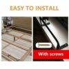 DIYYILIF 2 Pcs Mattress Retainer Bar, Black Metal Mattress Holder in Place to Keep Mattress from Sliding, Mattress Slide Stopper for Wooden Bed F