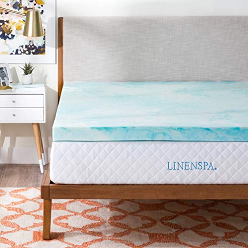 Linenspa Gel Swirl Memory Foam Topper, Queen