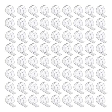 ProTensils 72 Pcs Clear Picnic Tablecloth Clips, Transparent Outdoor Table Clips for upto 1.1" table thickness