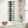 B4Life Wine Rack Wall Mounted, 18 Bottle Wall Wine Rack Metal Wall Wine Racks for Wine Bottles, Wine Holder Wall Mounted, Hanging Wine Rack