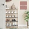 5-Tier Shoe Rack For Closet 15-20 Pairs Metal Free Standing Shoe Organizer Easy Assembly Shoe Storage Sturdy Shoe Shelf For Entryway, Garage, Bed