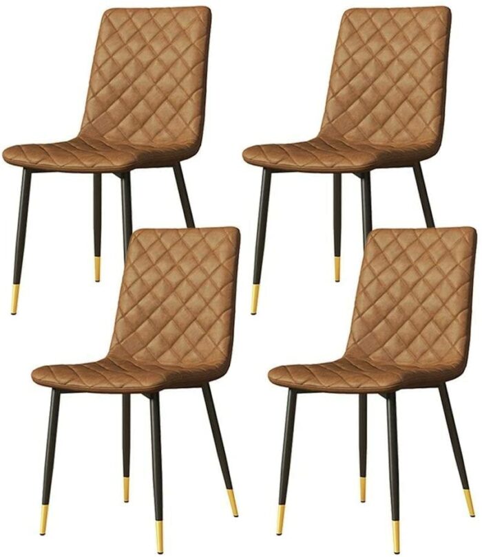 dining chair Kitchen Dining Chairs Set Office Business Chairs, Dining Chair 4 Pcs Chairs Fashion Modern Dining Chair PU Leather Soft Pad Cushion