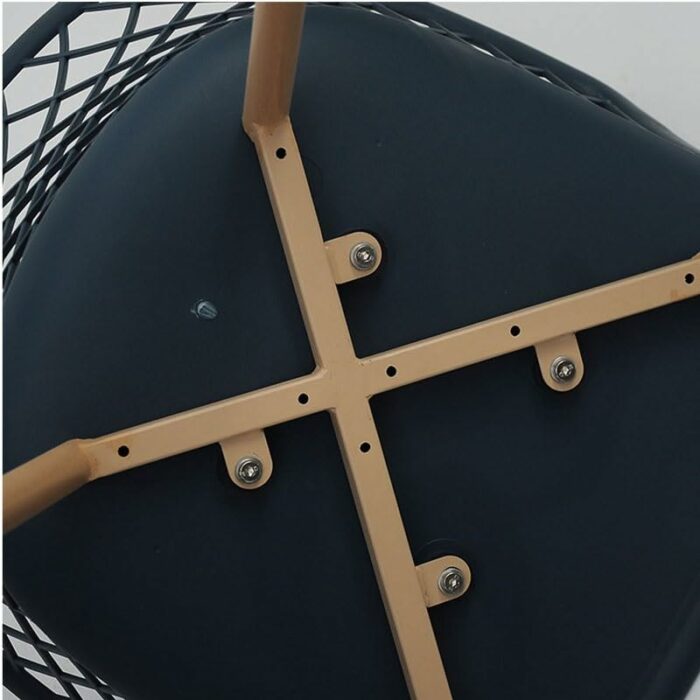 JJZXD Plastic Dining Chairs Hollow-Out Armchair Plastic Stool Creative Idea Furniture Multi-Scene (Color : Argento, Size : Light Grey)