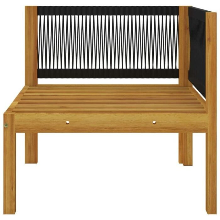 WODMB Garden Furniture 6 Pcs with Cushions Cream Solid Acacia Wood Garden Furniture Set (Color : A, Size : One size)