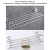 HIGOH Towel Racks, Bathroom Towel Rack Wall Mounted Towel Holder,European Antique Double Bath Towel Rack,Multifunctional Towel Holder,Retro Bathr