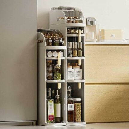 Tall Bathroom Storage Cabinet Organizer Narrow Dresser Storage Tower Stand Small Bathroom Storage Cabinet Toilet Paper Holder 2/3/4 Tier Thin Toi