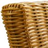 vidaXL 6x Dining Chairs Decorative Comfortable Attractive Solid Durable Kitchen Dinner Room Office Seating Seat Furniture Brown Natural Rattan
