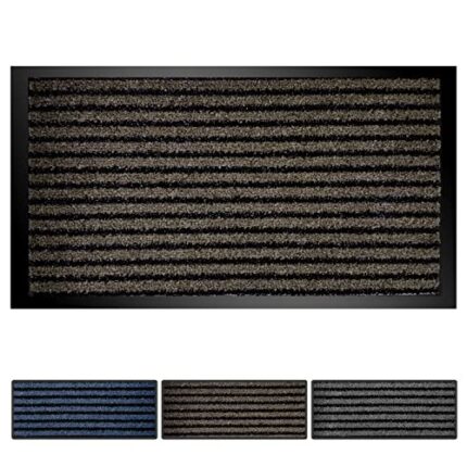 Oliver Smith Dirt Trapper Door Mat, NonSlip Absorbent Washable Carpet & Floor Mat - Brown (60cm x 90cm)
