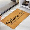 100 yeah Welcome-ish Depends Who You are Entrance Door Mat Funny Welcome Rubber Non Slip Backing Mat for Indoor Outdoor 23.6"x15.7"