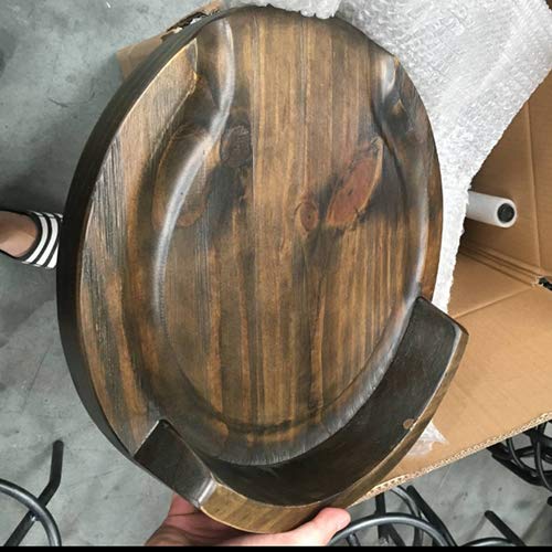 Set of 2 Bar Stools | Industrial Vintage Style | Swivel Wooden Seat | Counter Height Adjustable 24-28inch | with Mini Backrest