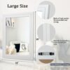 AAZZKANG Rustic Large Mirror Decorative Wooden Frame Wall Mirror 26"x18" for Farmhouse Bedroom Bathroom Dressing Room Home Decor