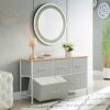 Somdot Chest of Drawers for Bedroom with 5 Drawers, Wide Storage Unit with Removable Fabric Bins for Wardrobe Closet Bedside Nursery Living Room