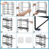 Tyzeqy Over The Toilet Storage,Go Over Above Behind Toilet Top Stands Rack Bathroom Space Saver Storage Cabinet Organizer Ladder Shelf Cabinet Bl