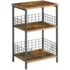 YMYNY 3 Tier End Table with Storage Rack, Side Table Small Nightstand, Coffee Table, Industrial Style, Small Table in Living Room and Bedroom, 40
