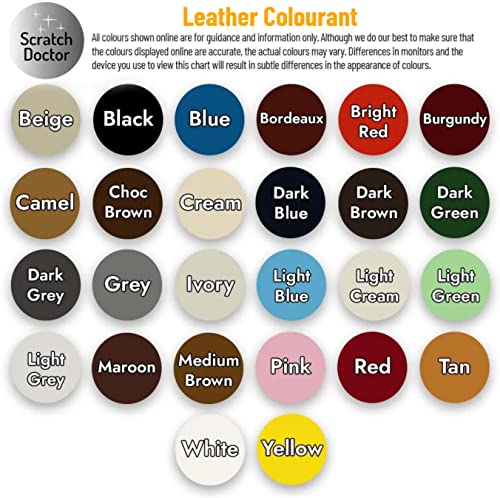 Scratch Doctor Complete Leather Repair Kit Patch, Fill, Repair & Recolour Scratches, Tears, Holes in Leather Furniture, Sofas, Car Seats (Tan)