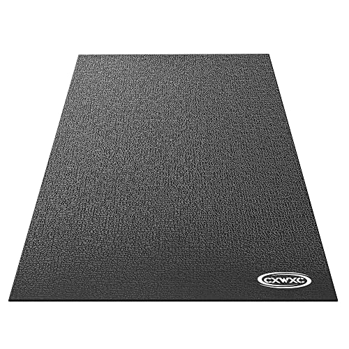 CXWXC Bike Mat 36" x 72"- Exercise Spin Peloton Bike Mat - Heavy Duty Cycling Trainer Floor Mat for Treadmill Spin, Peloton, Stationary, Exercise