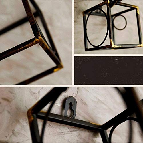 SCKTFS Iron Wine Rack, Wine Rack Wall Home Decoration Shelf Retro Restaurant Bar, Bronze
