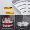 Hoomtaook Bathroom Corner Shelves Shower Shelf No Drilling Bathroom Caddy Storage Shower Organiser Adhesive Rustproof Metal Wall Mounted 2 Packs