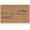AAZZKANG Welcome Mat Outdoor with Durable Non Slip Rubber Backing Ultra Absorb Mud Easy Clean Entry Door Mat