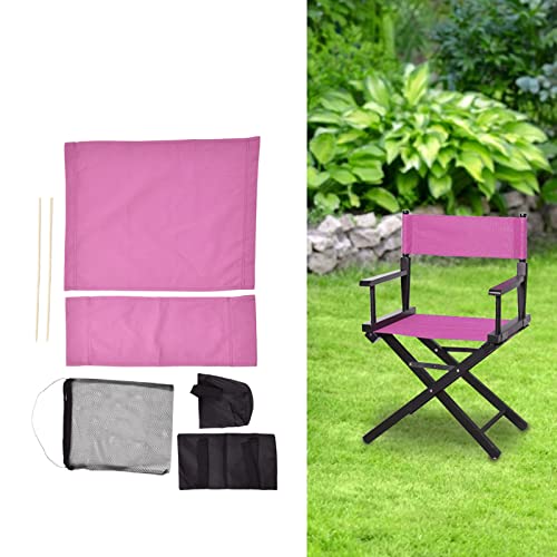 Fdit Canvas Chair Chair, Durable Director Chair Cover Stable For Home (Rose Red)