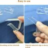 20 Pcs Plastic Tablecloth Clips, Transparent Plastic Table Cloth Hold Down Clips Table Cloth Holder, Clear Tablecloth Cover Clamp for Christmas H