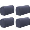 GEOCANG Armchair cover, non-slip armchair, sofa armrest protector, for furniture protector,Set of 4(Beige)