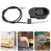Fdit Aluminum Alloy Sofa Release Switch with Cable Recliner Hand Controller Switch Metal Pull Recliner Handle Replacement Accessory Black(90mm)
