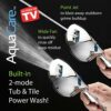 AquaCare High Pressure 8-mode Handheld Shower Head - Anti-clog Nozzles, Built-in Power Wash to Clean Tub, Tile & Pets, Extra Long 6 ft. Stainless