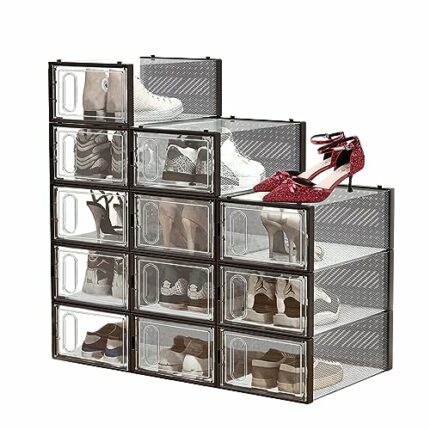 ikaufen Plastic Stackable Shoe Box