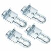 4 Pairs Bed Angle Bed Connector Bed Fittings Height Adjustable for Slatted Base Cushion Centre Bar Support Centre Beam Connector Galvanised Steel