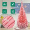 ZAIXIA Kids Pod Swing Seat, Sensory Swing Chair with PVC Inflatable Cushion, Hanging Hammock Chair for Indoor and Outdoor Use, Pink