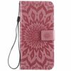 Thoankj Samsung Galaxy A54 5G Case, Shockproof PU Leather Flip Notebook Wallet Cover Embossed Sunflower with Magnetic Stand Folio Soft TPU Bumper