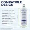 Finerfilters FF-40 Water Filter Cartridge Compatible with InSinkErator F-701R and F-201R Hard Water Filter to fit Neo Tank Systems with A1 or A3