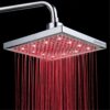 DAXGD LED Square Shower Head,Temperature Control Shower 3 Colour Changing Water Flow Powered, 8 inch Shower with 12Pcs Led for Bathroom